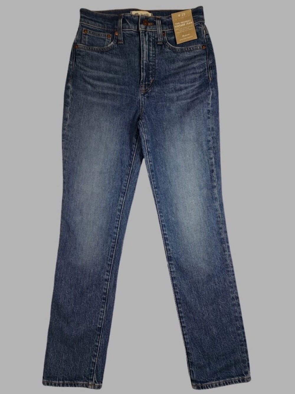 Madewell Perfect Vintage Jeans 25 Decatur Wash High Rise Straight NWT NM182